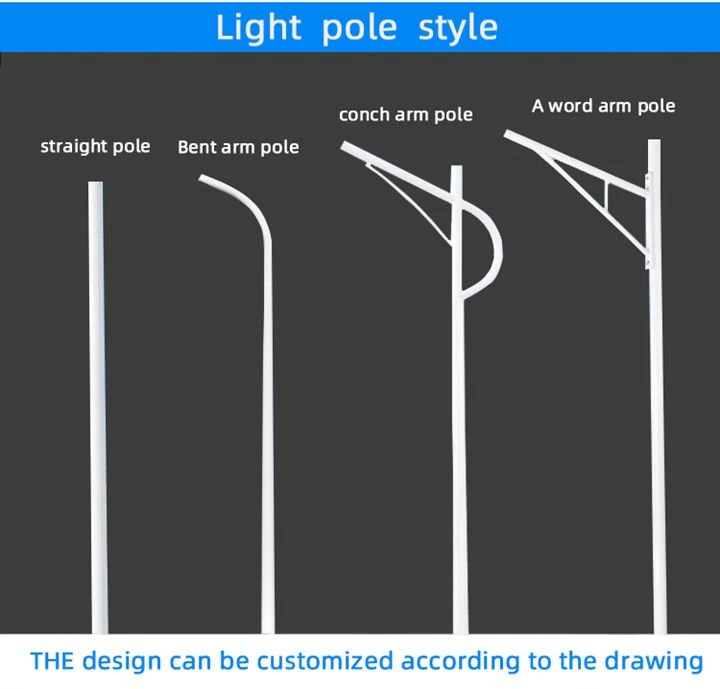 3-12m Hot DIP Galvanized Lighting Pole for Street Light