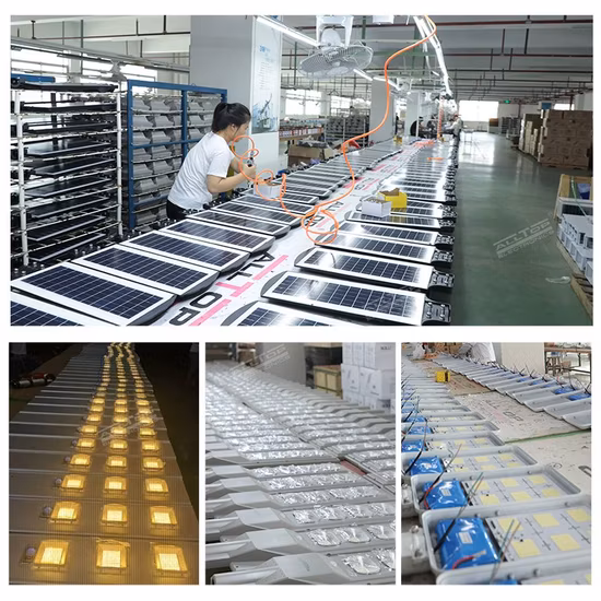 Melhor preço por atacado 100W 150W 200W 250W Deck externo Painel movido a energia Sensor de movimento de inundação Estrada jardim externo parede LED tudo em um poste de luz solar